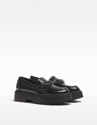 Bershka Mocasín Cadenas Mujer 40 Negro precio