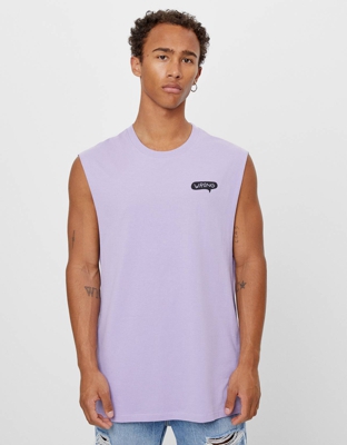 Bershka Camiseta Sin Mangas Hombre Xl Morado
