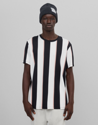 Bershka Camiseta De Rayas Hombre M Rosa características