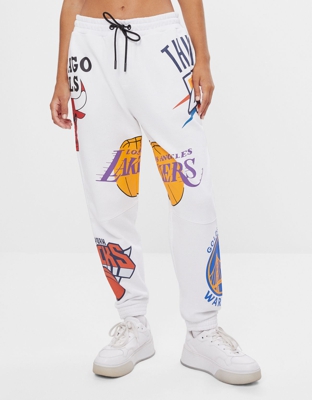 Bershka Pantalón Jogger Nba Hombre Xl Blanco