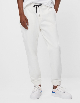 Bershka Pantalón Jogger Slim Fit Hombre Xl Crudo