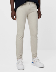 Bershka Pantalón Super Skinny Hombre 42 Arena precio