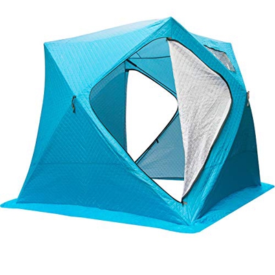 VEVOR Refugios de Pesca en Hielo Tienda de Pesca de Invierno Tienda de Refugio Portátil Impermeable Carpa Tienda de Pesca de Hielo para 4 Personas Col