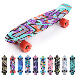 meteor Monopatín Retro plástico Skateboard Completo Patineta para Niños Jóvenes Adultos Mejor Calidad Robusto Ligero Ruedas - Buen Regalo (Graffiti) características