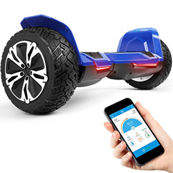 Bluewheel 8.5" Hoverboard patín eléctrico HX510 con UL2272 estándar de Seguridad, Cambia de Color con la App, Altavoz Bluetooth, Motor 700W, Patinete  características