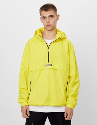 Bershka Cazadora Canguro Capucha Desmontable Hombre L Amarillo