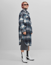 Bershka Abrigo Largo Mujer M-L Azul características