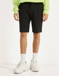 Bershka Bermuda De Felpa Hombre S Negro características