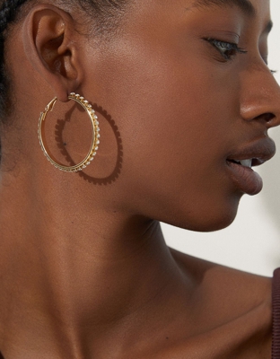 Bershka Set Aros Strass Mujer Oro