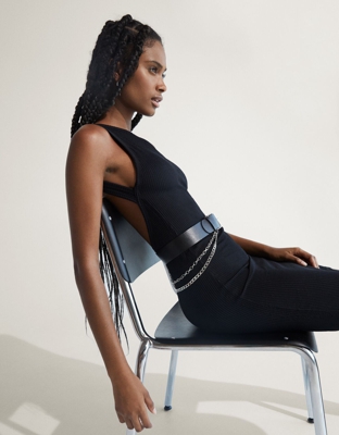 Bershka Cinturón Cadena Mujer 85 Negro