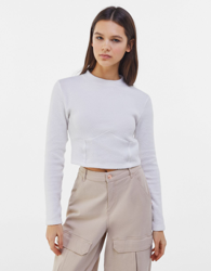 Bershka Camiseta Espalda Descubierta Mujer L Blanco características