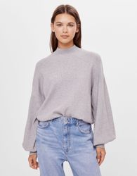 Bershka Jersey Perkins Ancho Mujer Xs Gris precio