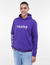 Bershka Sudadera Capucha Print Naruto Hombre Xs Morado características
