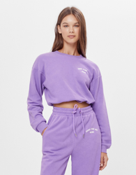 Bershka Sudadera Print Lazada Mujer M Morado características