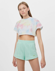 Bershka Camiseta Super Cropped Mujer S Amarillo precio