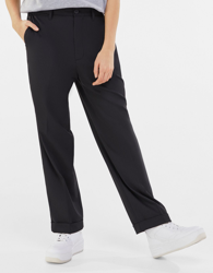 Bershka Pantalón Tailoring Wide Leg Hombre 42 Negro precio