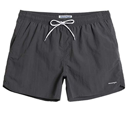 MaaMgic Shorts de Corte Slim Hombre Bañador de Natación Secado Rápido Forro de Malla Trajes de Baño Color Sólido Nylon características