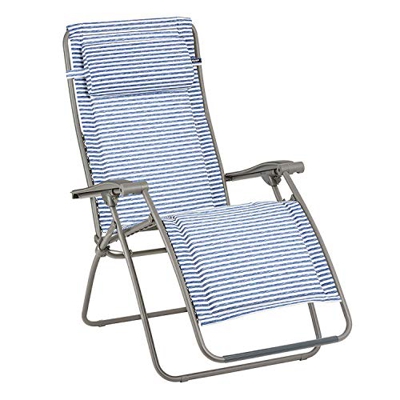 Lafuma Rsxa MOBILIER Tumbona Relax, Plegable y Ajustable, RSX Clip Mat, Polialgodón Acolchado, Azul Marino, LFM2037-9291