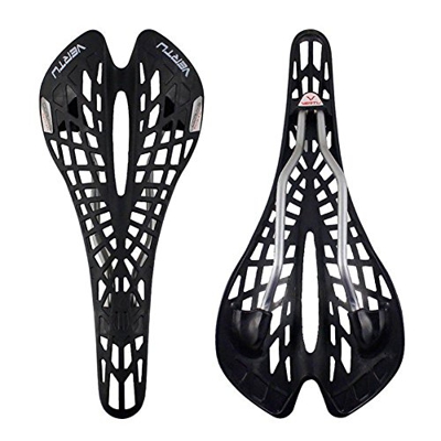 Juanya - Sillín de bicicleta hueco, cómodo, ultraligero, transpirable, cojín de araña, ergonómico, amortiguador para bicicleta de montaña, senderismo,