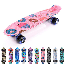meteor Monopatín Retro plástico Skateboard Completo Patineta para Niños Jóvenes Adultos Mejor Calidad Robusto Ligero Ruedas - Buen Regalo (Candy) características