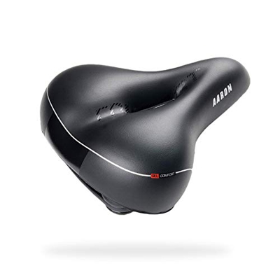 AARON Comfort - Sillín de Gel con amortiguación - Absorbe los Golpes - Diseño Unisex cómodo y ergonómico - para bicis eléctricas, de Trekking y de mon