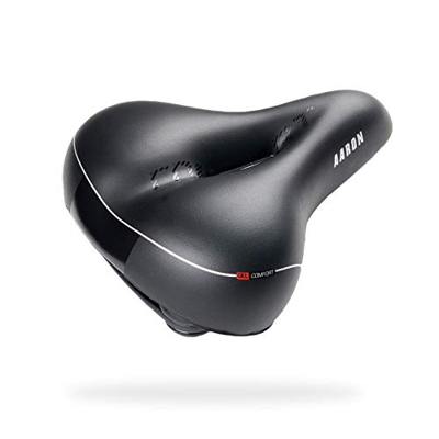 AARON Comfort - Sillín de Gel con amortiguación - Absorbe los Golpes - Diseño Unisex cómodo y ergonómico - para bicis eléctricas, de Trekking y de mon