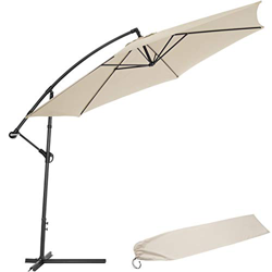 TecTake 3,5m Sombrilla Parasol de para terraza jardín protección Solar UV (Beige | No. 400622) precio