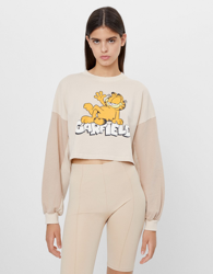 Bershka Sudadera Garfield & Bershka Mujer L Camel características