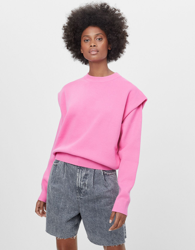 Bershka Jersey Fino Hombros Mujer S Rosa precio