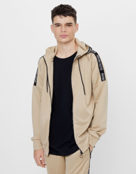 Bershka Chaqueta Banda Lateral Hombre M Piedra precio