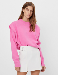 Bershka Falda Pantalón Con Hebillas Mujer 40 Blanco Roto características