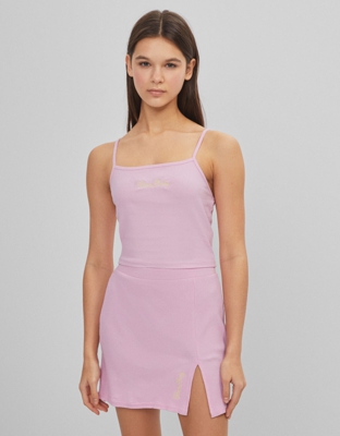 Bershka Falda Corta De Tubo Mujer L Rosa