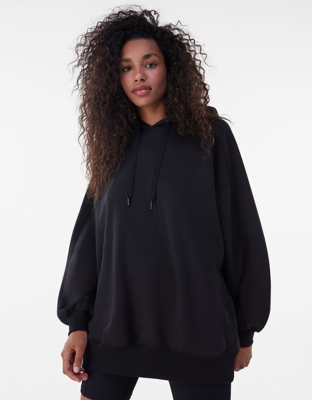 Bershka Sudadera Oversize Con Capucha Mujer M Negro