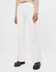 Bershka Jeans Flare Fit Mujer 40 Blanco características