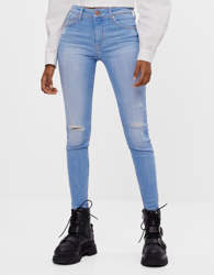 Bershka Jeans Push Up Skinny Mujer 36 Azul precio