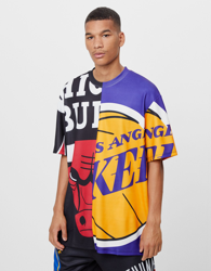 Bershka Camiseta Bulls & Lakers Nba Hombre M Mostaza precio