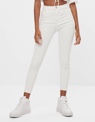Bershka Pantalón Super Stretch Mujer 34 Blanco características