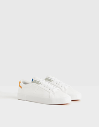Bershka Zapatilla Talón Bicolor Hombre 39 Blanco precio