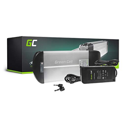 Green Cell GC® Bateria Bicicleta Electrica 36V 10Ah Rear Rack Li-Ion y Cargador