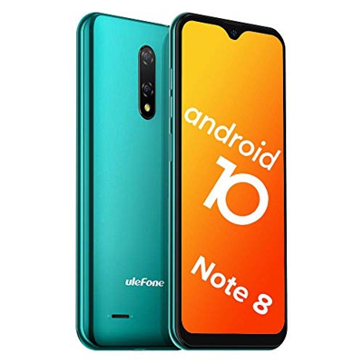 Teléfono Móvil Libre, Ulefone Note 8 Android 10 3G Smartphone Libre, 2GB RAM 16GB ROM (128GB SD) Smartphone, Pantalla 5.5" Water-Drop Screen Movil, 5M