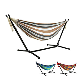Goutime Hamaca doble con soporte desmontable incluye bolsa de transporte portátil, carga de 150 kg en oferta