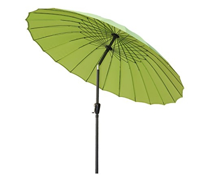 Angel Living 250cm Parasol de Acero y Aluminio de Jardín con Manivela, Sombrilla Inclinada Muy Estado con Mástil de Diamentro de 38mm, para Jardín Pat