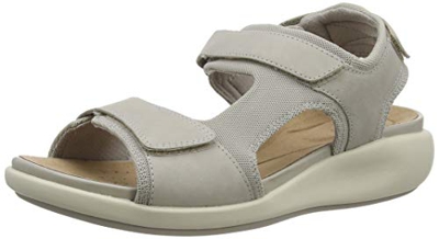 Clarks Un Bali Trek, Sandalias de Talón Abierto Mujer, Gris (Stone Combi Stone Combi), 39 EU