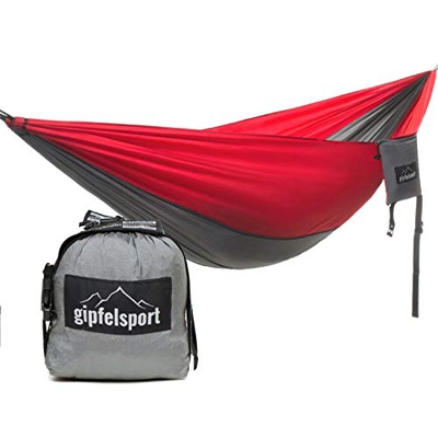 gipfelsport Hamaca Gris/Rojo con Correa