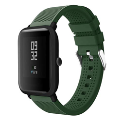 Correas Huami Amazfit Bip, CNBOY Deporte Suave Silicona Reloj Banda Wirstband Accesorios para Huami Amazfit Bip Watch (Ejercito verde) precio