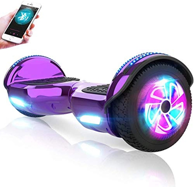 M MEGAWHEELS Hoverboard, Patinete electrico Auto Equilibrio 6.5 Pulgadas con Bluetooth, Fuerte Dual Motor y Hoverboard LED es un Regalo para niños.