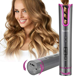 Dpower Rizador de Pelo Automático Rizador de Cerámica Inalámbrico Rizador de Viaje Inteligente Temperatura Giratoria Pantalla LCD Calentamiento Rápido características