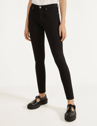 Bershka Pantalón Push Up 5 Bolsillos Mujer 32 Negro precio