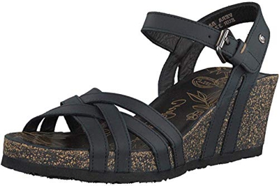 Panama Jack Vera Basics, Sandalia con Pulsera para Mujer, Negro (Negro B1), 37 EU