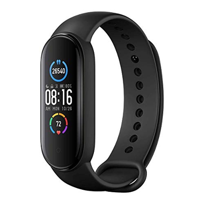 Xiaomi Mi Band 5 Global Version Pulsera de Fitness, Pantalla a Color AMOLED de 1.1 ″, Unisex, Negro